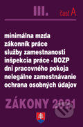 Zákony 2021 III/A - Pracovnoprávne vzťahy a BOZP, Minimálna mzda, 2021