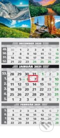 Štandard Eko 3-mesačný nástenný kalendár 2021 - štyri ročné obdobia, 2020