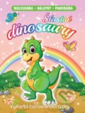 Šťastné dinosaury (Maľovanka - nálepky - panoráma), Foni book, 2020