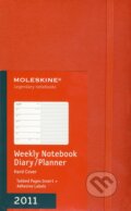 Moleskine - stredný týždenný plánovací diár 2011 (červený), Moleskine, 2010