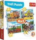 Puzzle: Pracovní stroje 4v1 (Trefl)