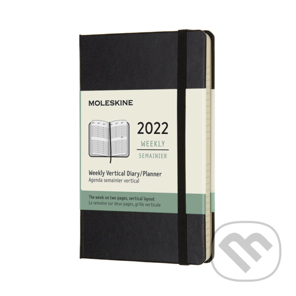 Moleskine – 12-mesačný vertikálny čierny diár 2022, Moleskine, 2021