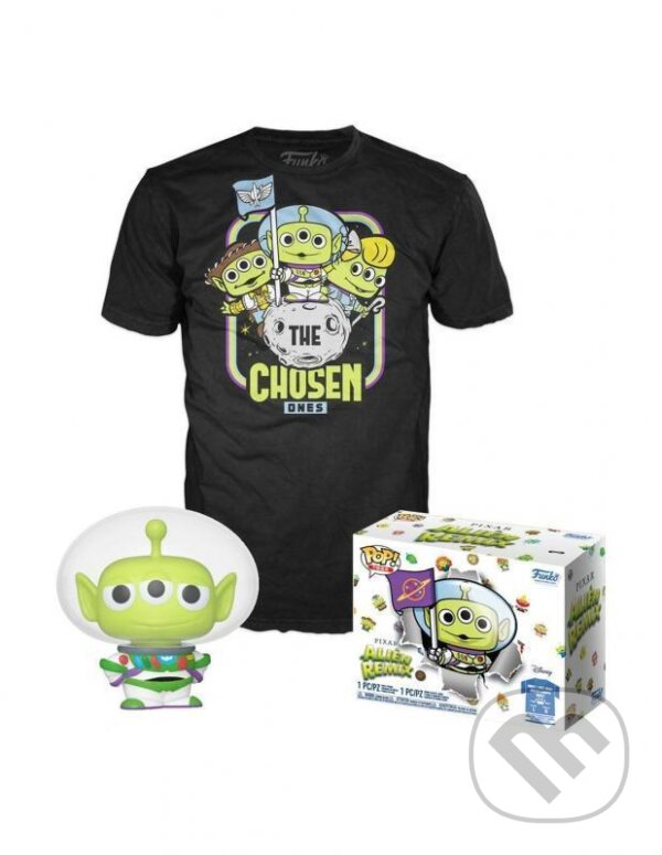 Levně Funko POP & Tee: Pixar- Alien As Buzz GITD (svítící ve tmě) - velikost S