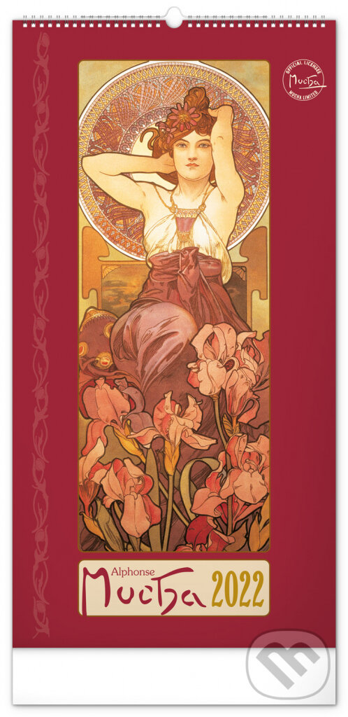 Nástěnný kalendář Alfons Mucha 2022 (Presco Group). Presco Group, 2021
