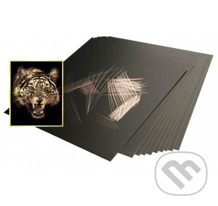 Levně Škrabací folie - zlatá 30,5 x 22,9 cm 10 ks - hra z kategorie Vzdelávacie hry