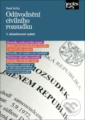 Levně Odůvodnění civilního rozsudku - Pavel Vrcha - kniha z kategorie Právo