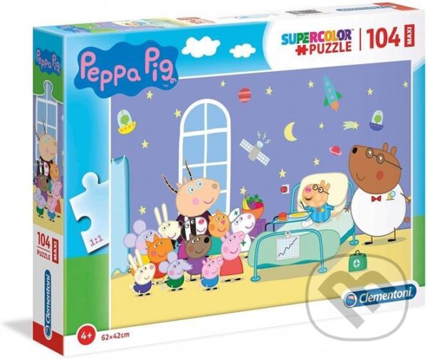 Clementoni 23735 Supercolor Prasárko Peppa 104 dílků