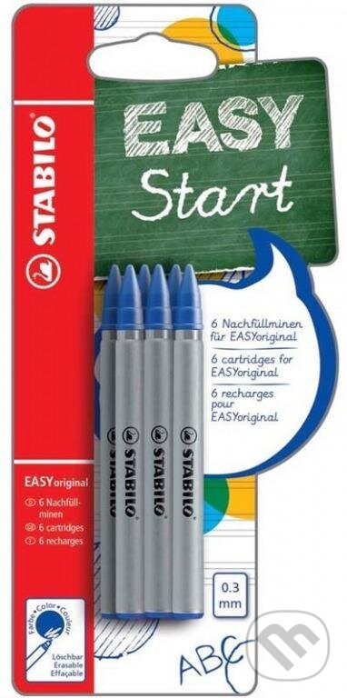 Levně Pero STABILO EASYoriginal náplne fine 0,3mm (3 ks modré v blistre)