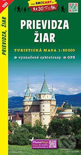 Levně Prievidza, Žiar 1:50 000 (Turistická mapa 1083)
