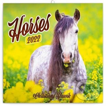 Poznámkový kalendář Horses 2022 - Christiane Slawik, Presco Group, 2021
