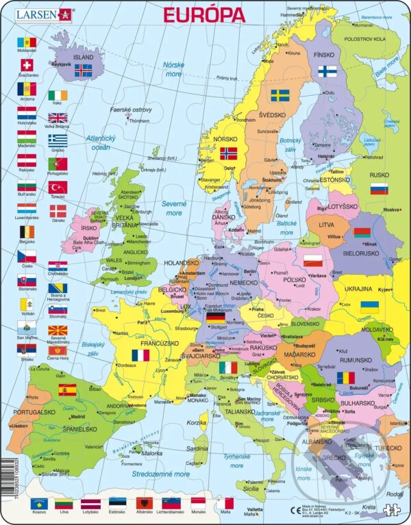Levně Európa (K2 - SK) - puzzle z kategorie Náučné puzzle