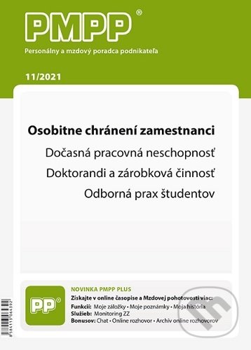 Levně PMPP 11/2021 (Osobitne chránení zamestnanci)
