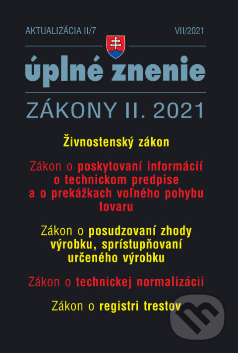 Levně Aktualizácia 2021 II/7 - Živnostenské podnikanie, Register trestov - kniha z kategorie Trestné právo