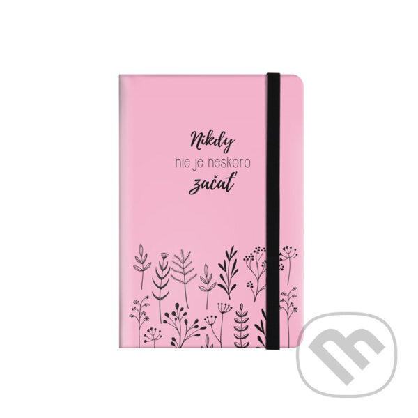 Blok malý s gumičkou pastel - Cesta je cieľ