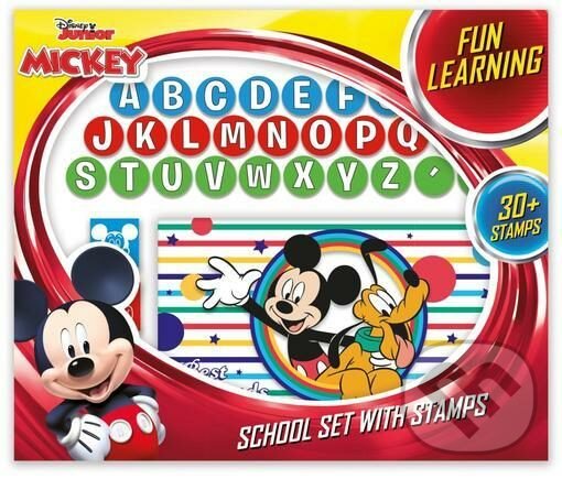Levně Školní set s razítky - Mickey a závodníci