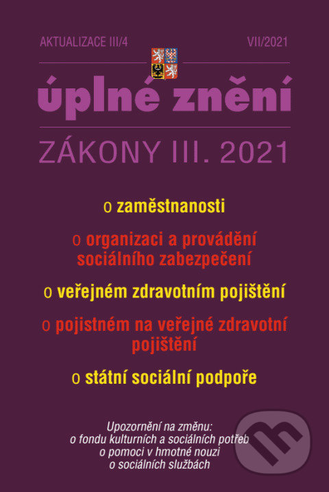 Levně Aktualizace III/4 - o organizaci a provádění sociálního zabezpečení