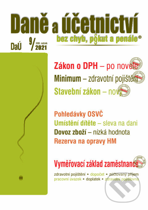 Levně Daně a účetnictví č. 9 / 2021 - Stavební zákon z hlediska DPH – novela