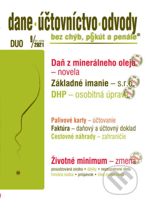 Levně Dane, účtovníctvo, odvody bez chýb, pokút a penále č. 9 / 2021 - kniha z kategorie Dane
