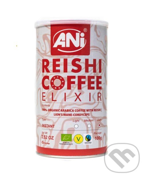 Levně Elixír Reishi BIO Instantná káva s Cordyceps Sinensis – Lion’s Mane 100g