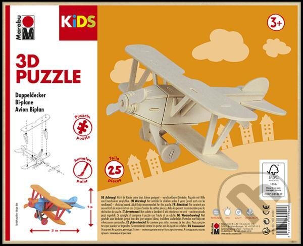 Levně 3D Puzzle - Bi-plane - puzzle z kategorie 3D puzzle