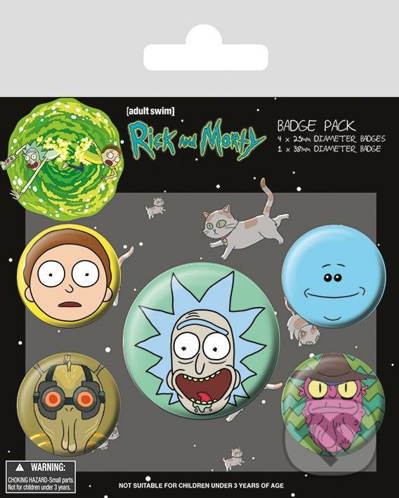 Levně Set odznakov - Rick a Morty