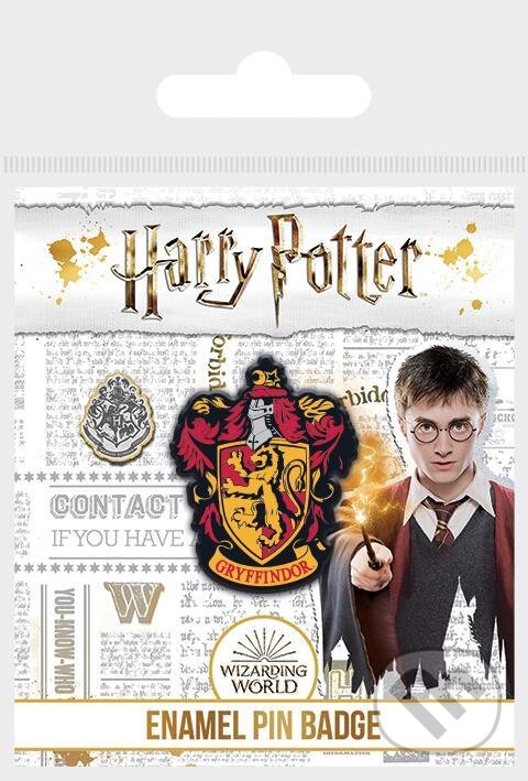 Levně Smaltovaný odznak Harry Potter - Nebelvír