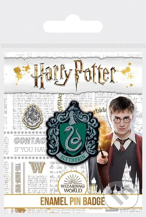 Levně Smaltovaný odznak Harry Potter - Zmijozel