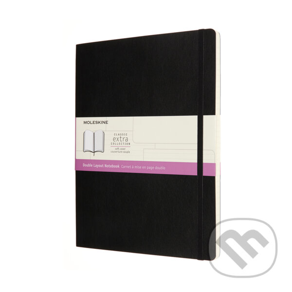 Levně Moleskine - čierny veľký zápisník (linajkovaný / čistý, mäkká väzba)