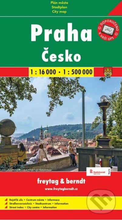Levně Praha, Česko 1:16 000 1:500 000 (Plán mesta)