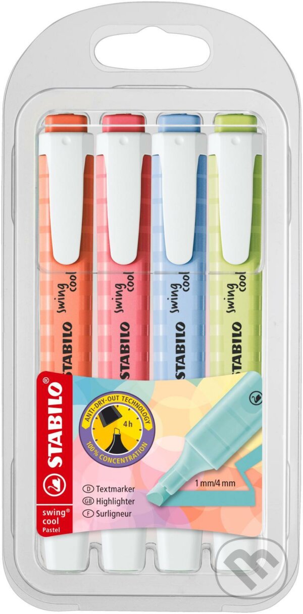 Levně STABILO swing cool Pastel 4 ks