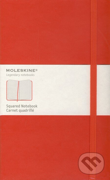 Levně Moleskine - stredný štvorčekový zápisník (červený)