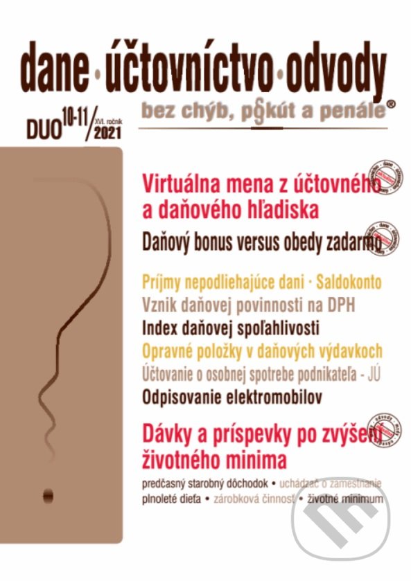 Levně Dane, účtovníctvo, odvody bez chýb, pokút a penále č. 10-11 / 2021 - kniha z kategorie Dane