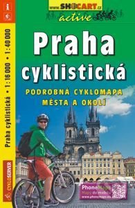 Levně Praha cyklistická 1:18 000 / 1 : 40 000 (Podrobná cyklomapa města a okolí)