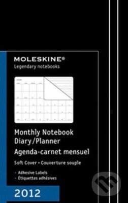 Moleskine - stredný mesačný plánovací diár 2012 (čierny, mäkká väzba), Moleskine, 2011