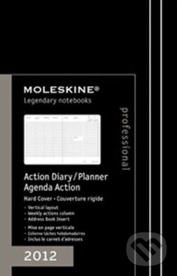 Moleskine - veľký týždenný plánovací diár 2012 (čierny), Moleskine, 2011