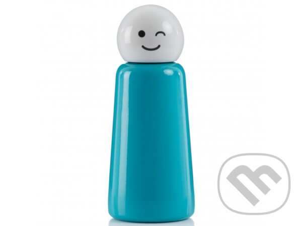 Skittle Bottle Mini 300ml - Sky Blue & White wink, Lund London, 2021