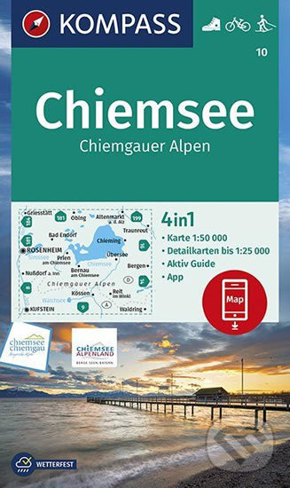 Levně Chiemsee, Chiemgauer Alpen 10 - kniha z kategorie Mapy Európy