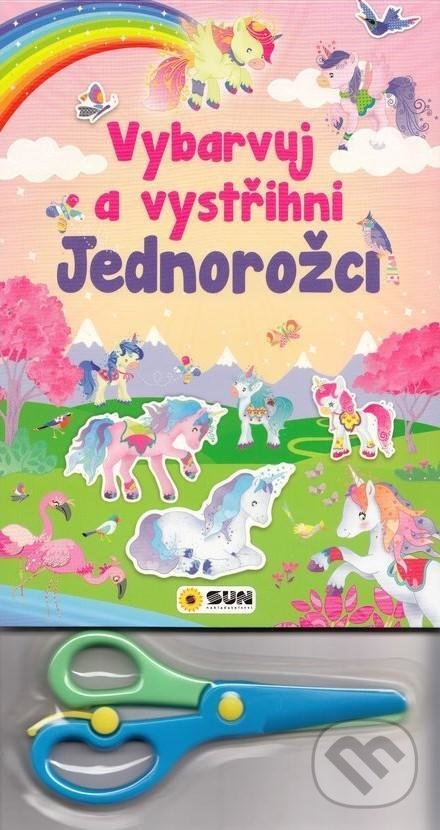 Levně Vybarvuj a Vystřihni: Jednorožci (růžová)