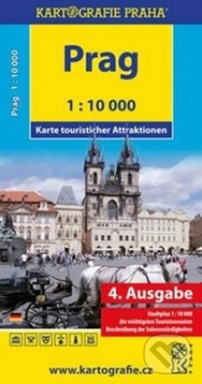 Levně Prag - Karte touristischer Attraktionen /1:10 tis. - kniha z kategorie Mapy Európy