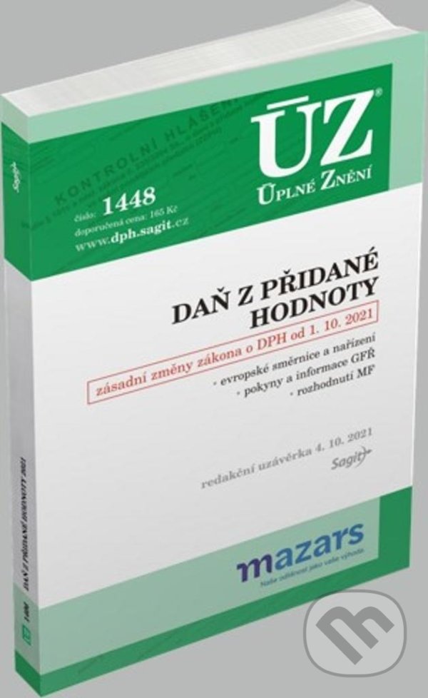 Levně Úplné Znění - 1448 Daň z přidané hodnoty (podle stavu k 4. 10. 2021) - kniha z kategorie Dane
