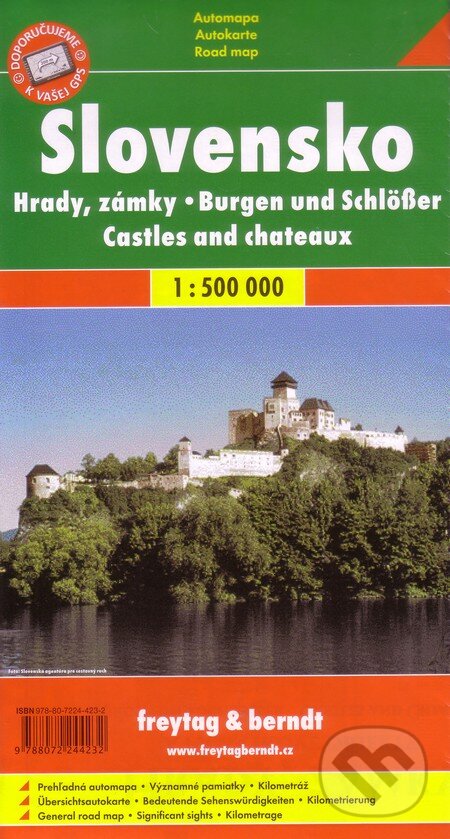 Levně Slovensko - Hrady, zámky 1:500 000 (Automapa - Platná do konca roka 2020)