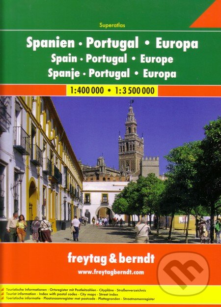 Levně Spanien, Portugal, Europa 1:400 000 1:3 500 000 (Superatlas)