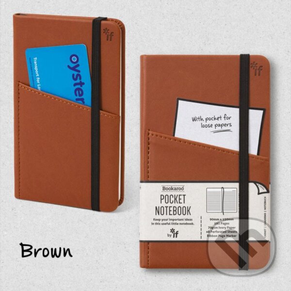 Bookaroo Kapesní zápisník A6 - hnědý (EPEE)