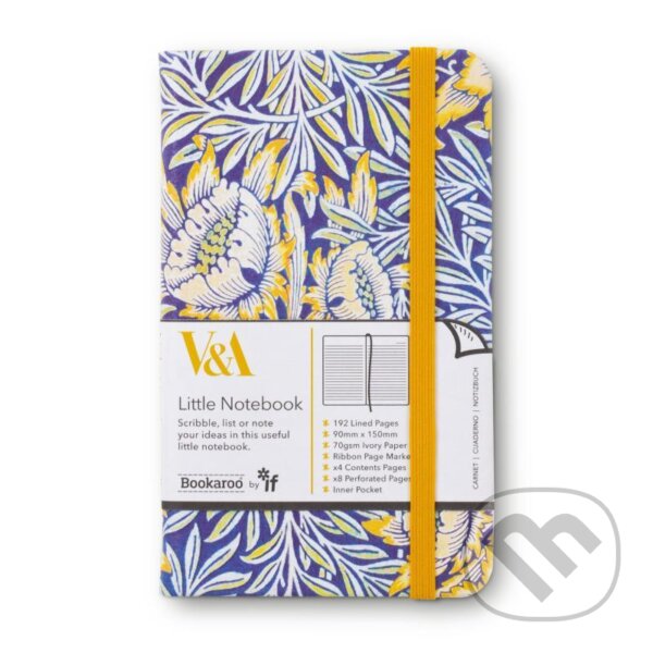 Levně Bookaroo V&A Kapesní zápisník A6 - Morris Tulip & Willow