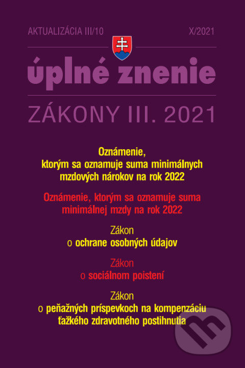 Levně Aktualizácia III/10 - Minimálna mzda a minimálne mzdové nároky - kniha z kategorie Mzdové účtovníctvo