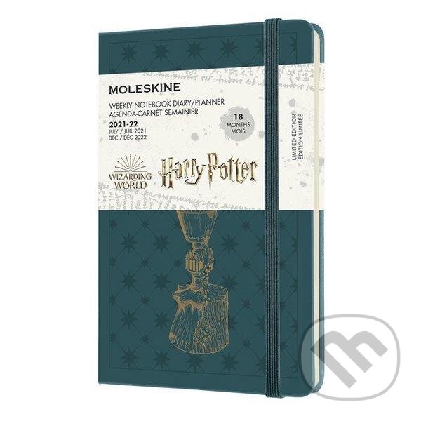 Levně Moleskine Harry Potter plánovací zápisník 2021-2022 zelený S
