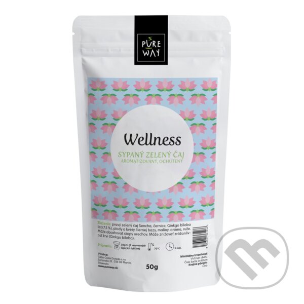 Levně Wellness - sypaný zelený čaj aromatizovaný, ochutený