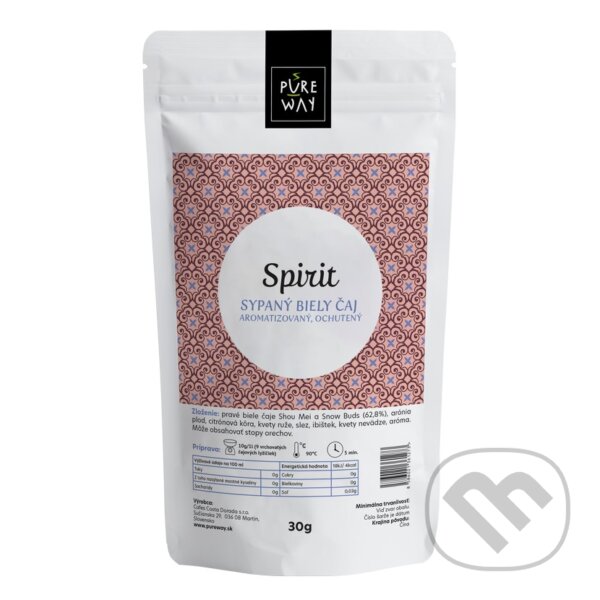 Spirit - sypaný biely čaj aromatizovaný, ochutený, Pure Way, 2021