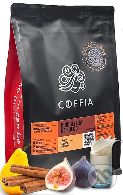 Kávy a čaje: Cordillera de fuego 250g Filter (COFFIA). COFFIA, 2021