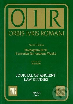 Kniha: Orbis Ivris Romani XIII. (Peter Blaho a Michaela Židlická). VEDA